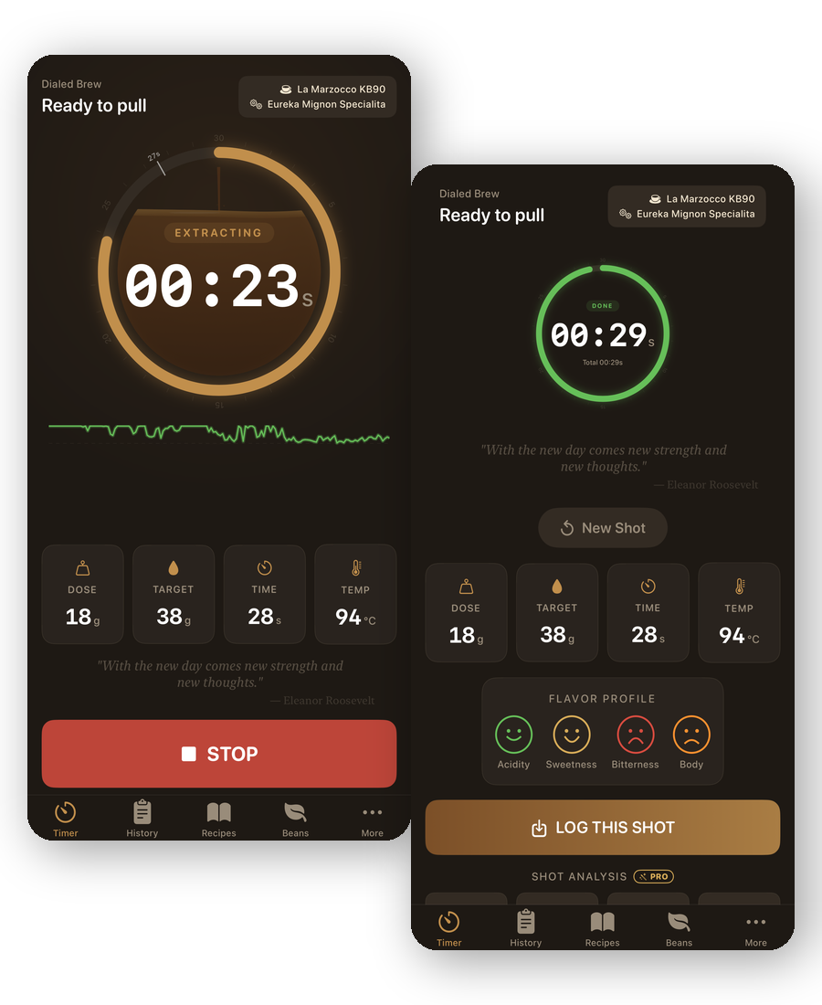 Bean library with freshness and inventory tracking